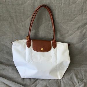 Longchamp Le Pliage Small White Tote